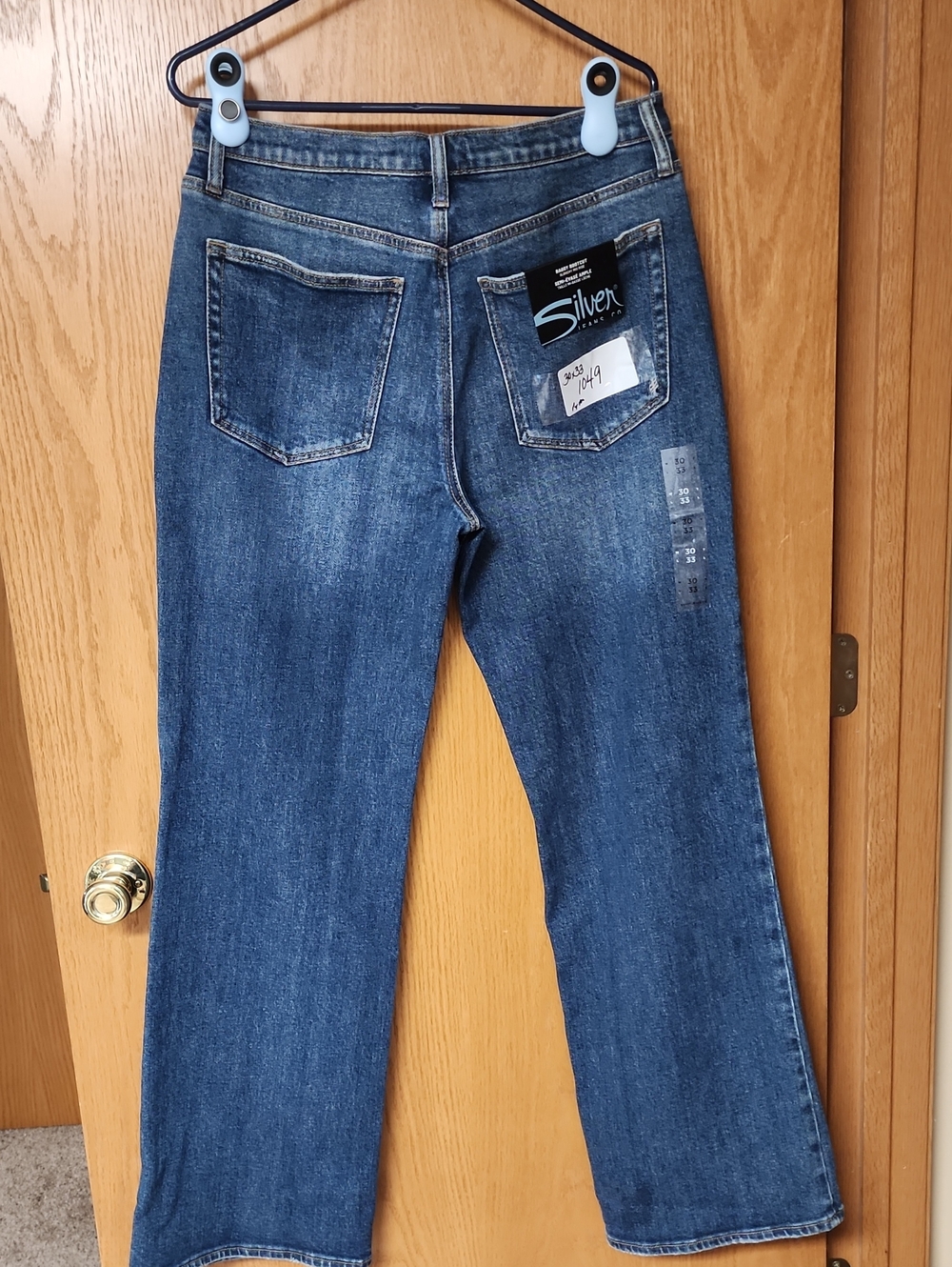 Silver Baggy Bootcut Jeans Women’s Blue 30x33 number 1049